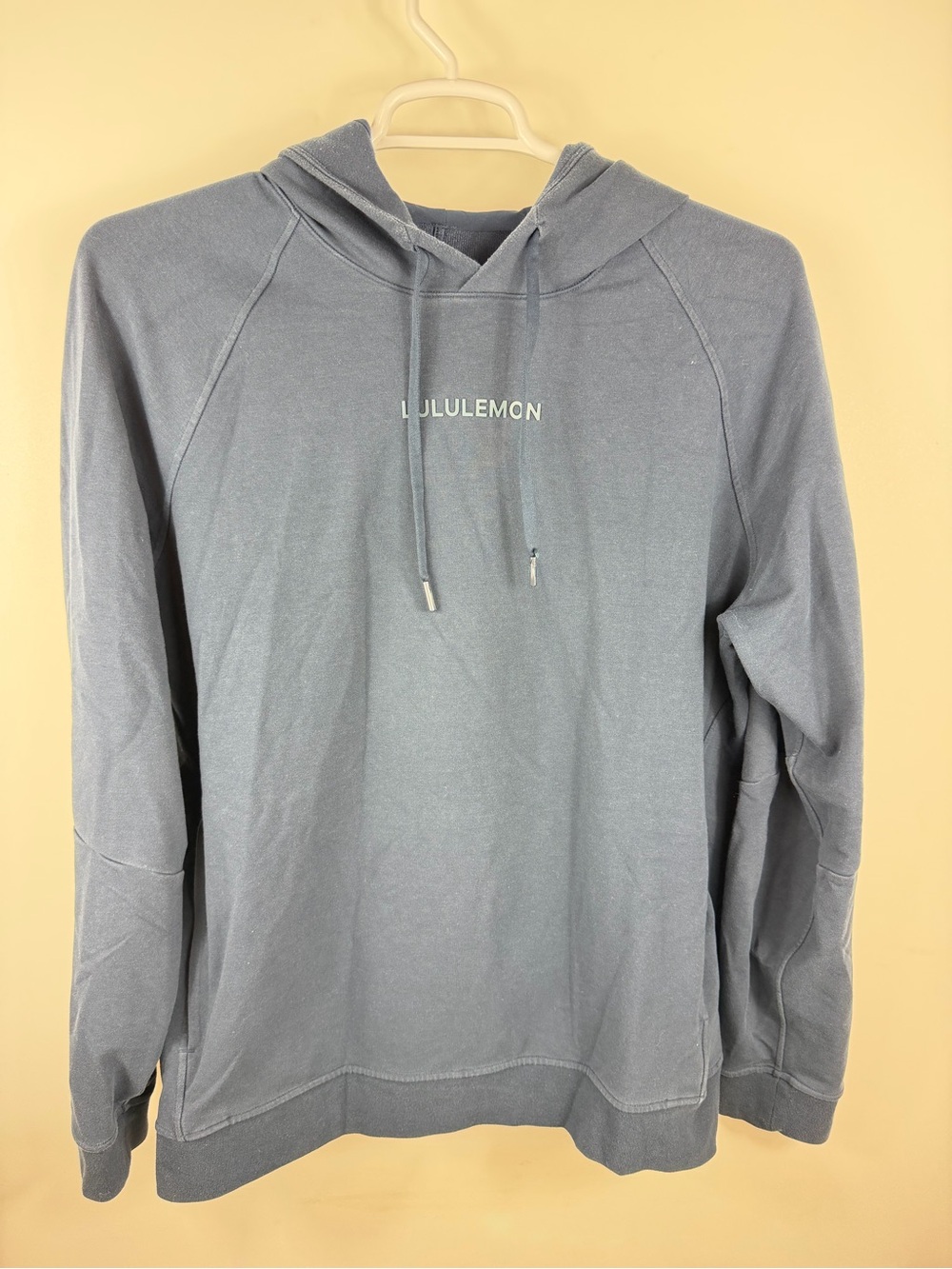 Men's Lululemon Logo Pullover Hoodie Sweatshirt Fleece Gray XL